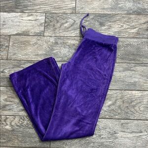 Purple Velour Jogger Pants